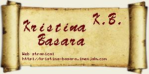 Kristina Basara vizit kartica